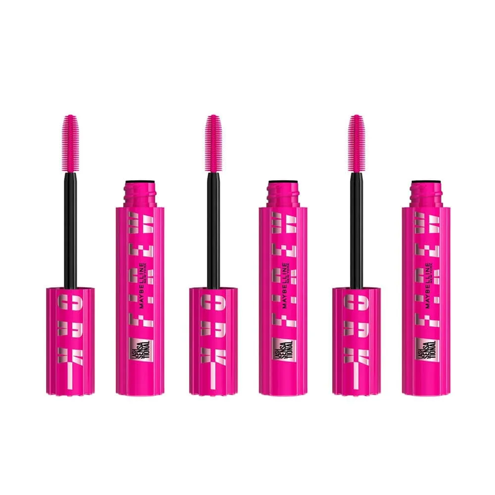 3x Maybelline Lash Sensational Fireworks Mascara Black