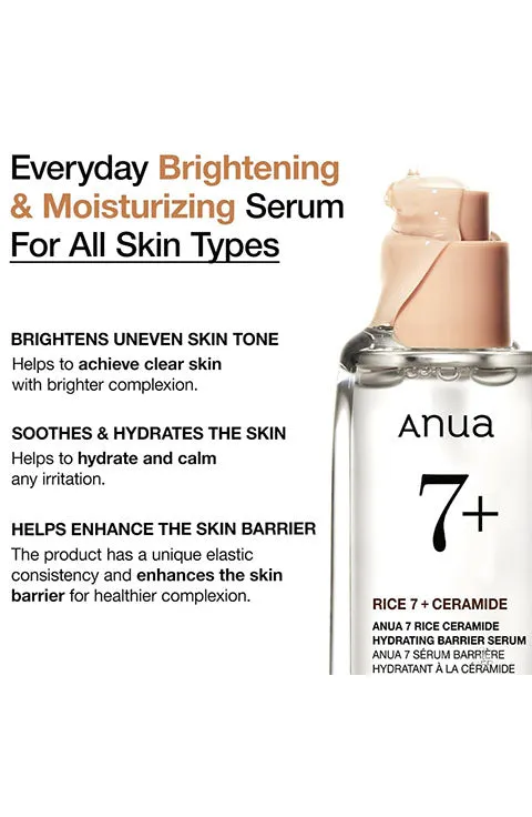 [Anua] 7 Rice Ceramide Hydrating Barrier Serum (50mL/1.69fl.oz)