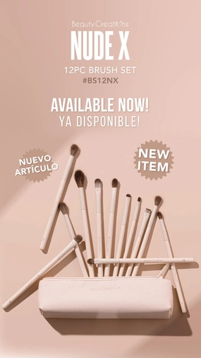 BEAUTY CREATIONS  - NUDE X 12 BRUSH SET (1 SET)