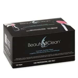 BeautySoClean Cosmetic Sanitizer Wipes (100 Wipes)