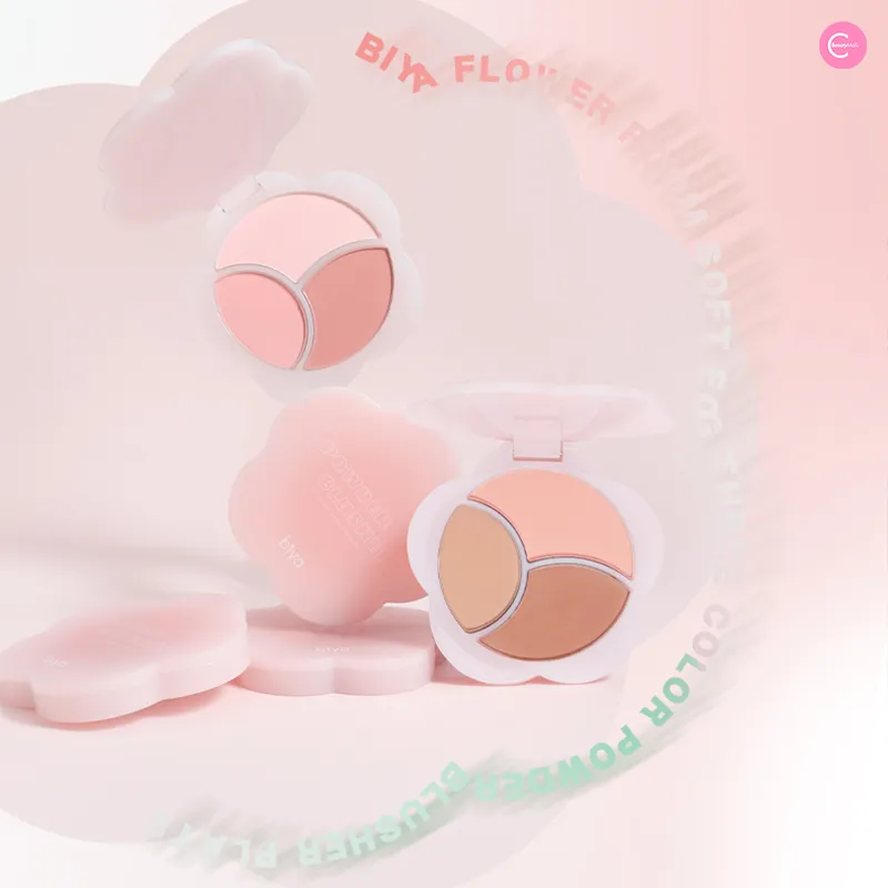 Biya Floral Soft-Focus Trio Blush Palette