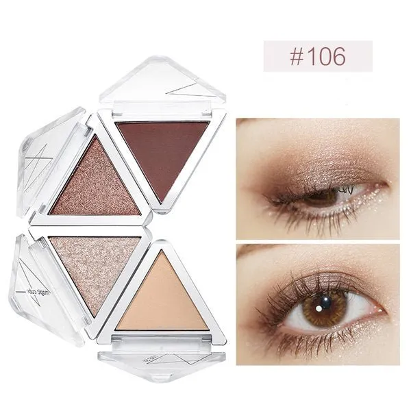 CHIOTURE 4 Color Glitter Eyeshadow Palette