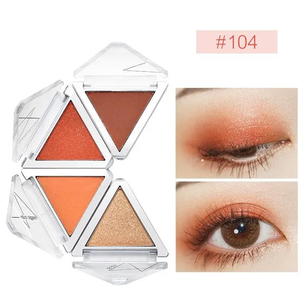 CHIOTURE 4 Color Glitter Eyeshadow Palette