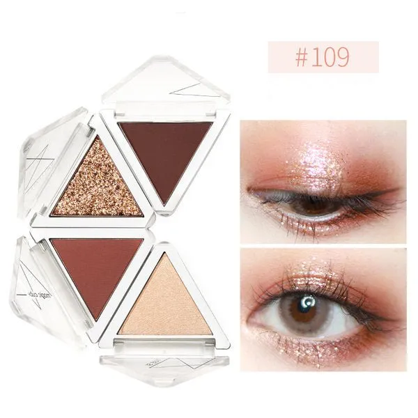 CHIOTURE 4 Color Glitter Eyeshadow Palette