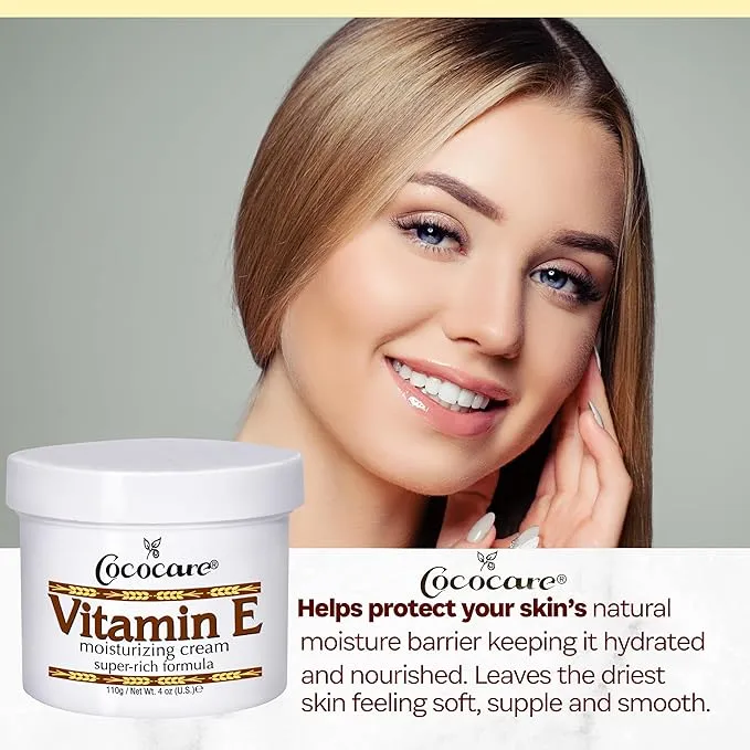 Cococare Vaitamin E Moisturizing Cream - Super-Rich Formula - 4 oz
