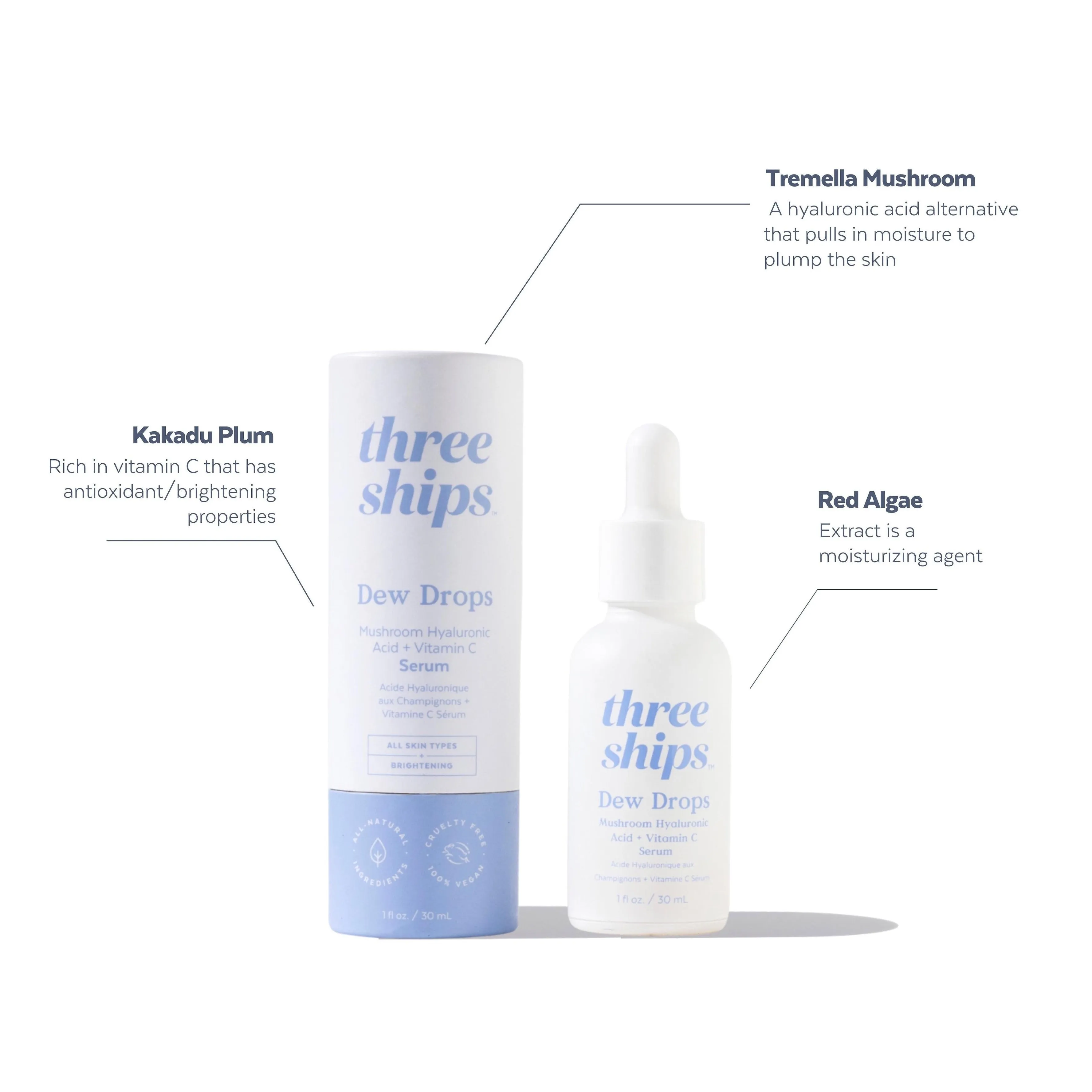 Dew Drops Mushroom Hyaluronic Acid   Vitamin C Serum