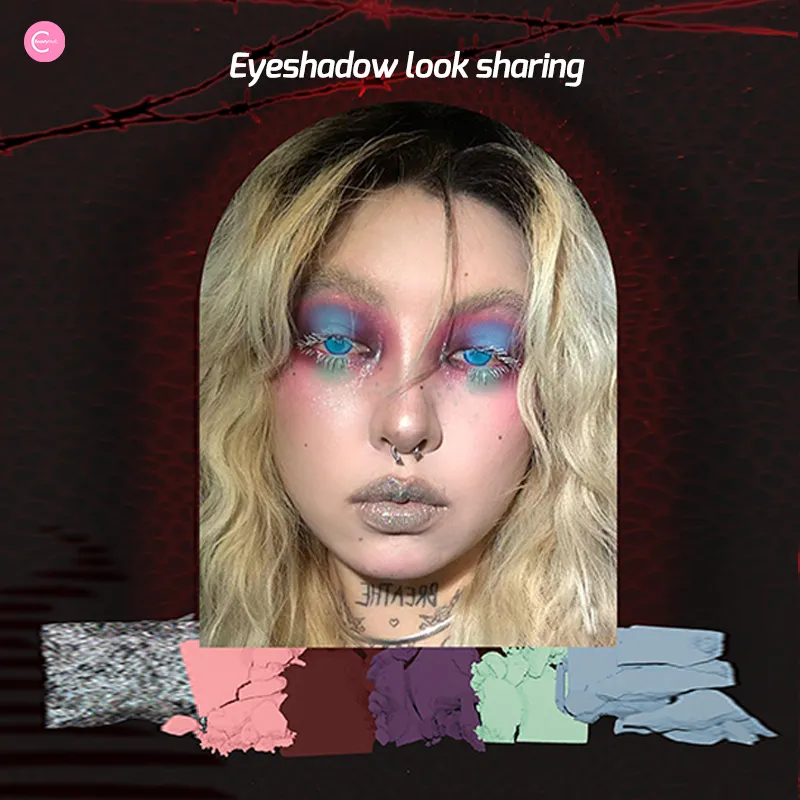 DRAMO X Laogu Collaboration Multiverse Eyeshadow Palette - 1408 Universe: Grotesque Nightmare