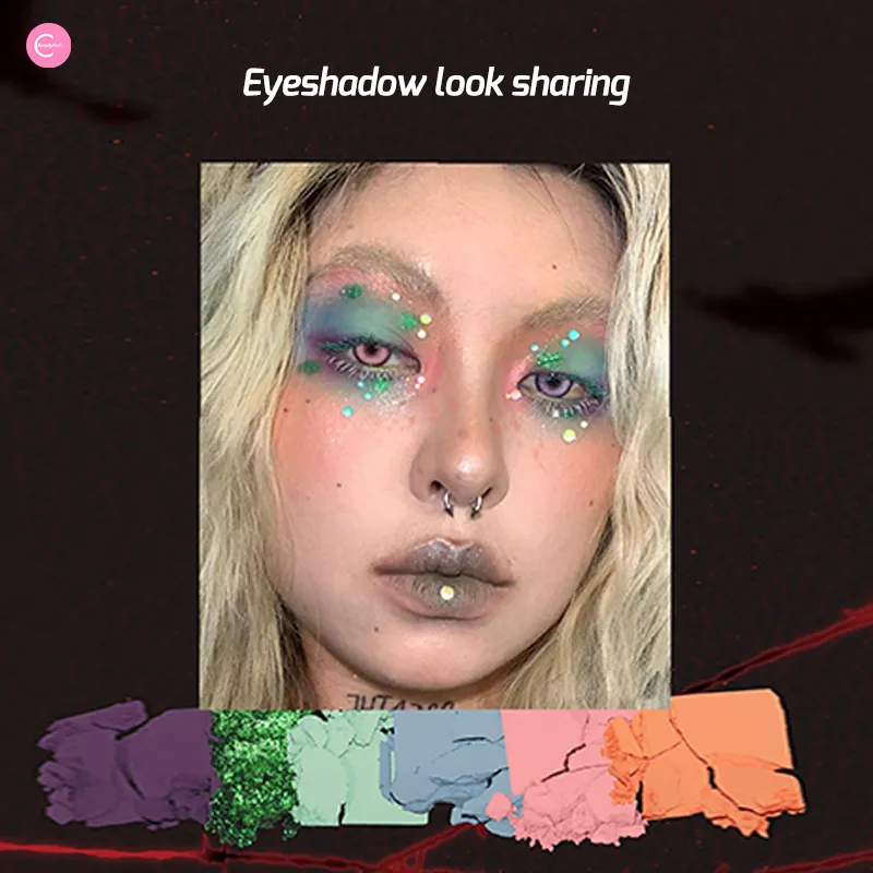 DRAMO X Laogu Collaboration Multiverse Eyeshadow Palette - 1408 Universe: Grotesque Nightmare
