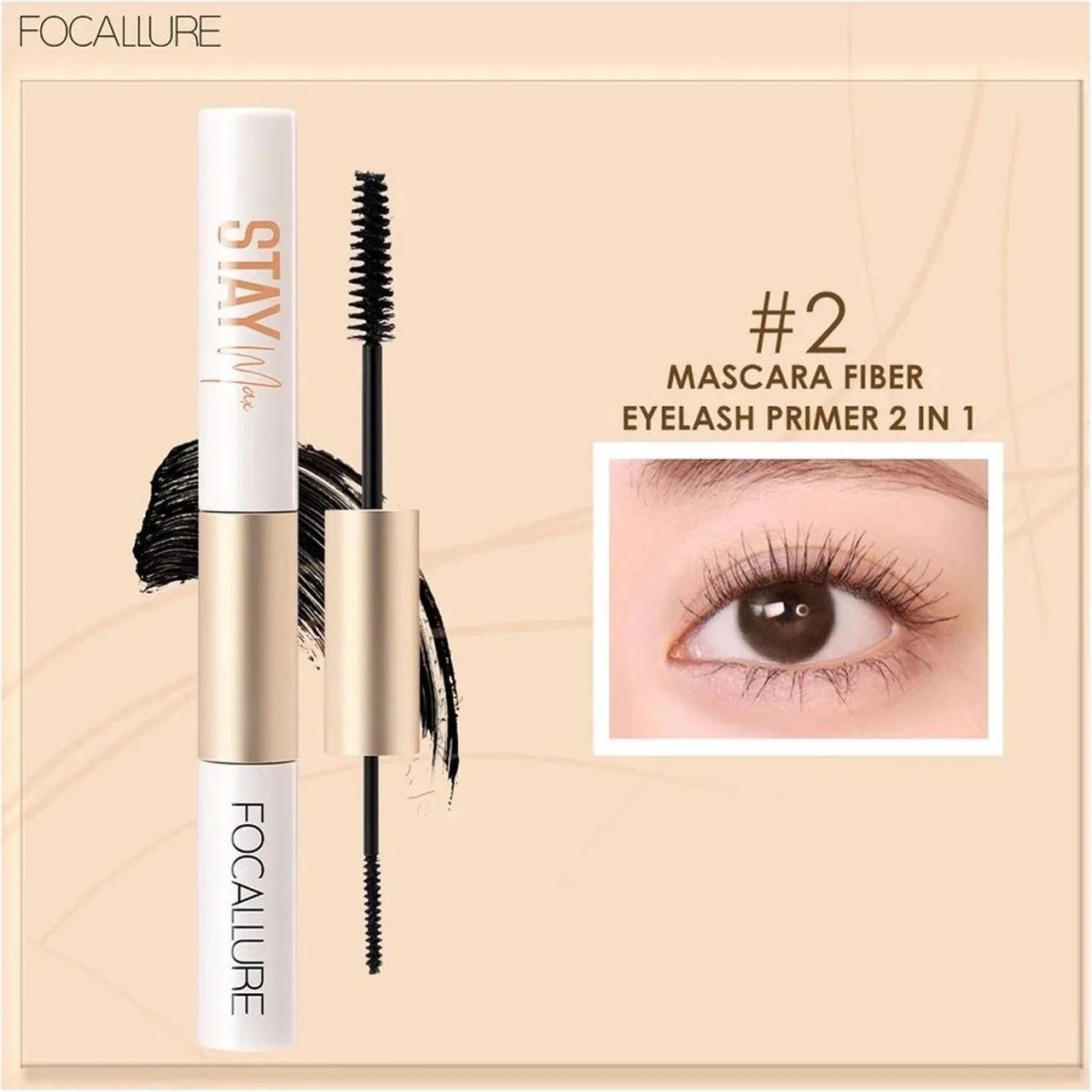 Focallure Stay Waterproof Lash Primer & Mascara 2-In-1
