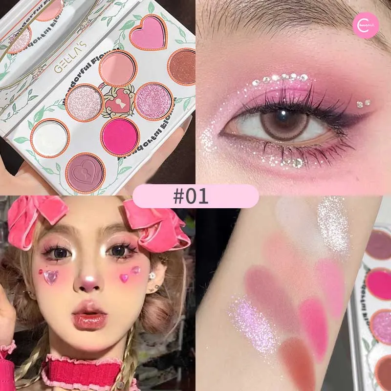 GELLA'S Enchanted Blossom 8-Color Eyeshadow Palette
