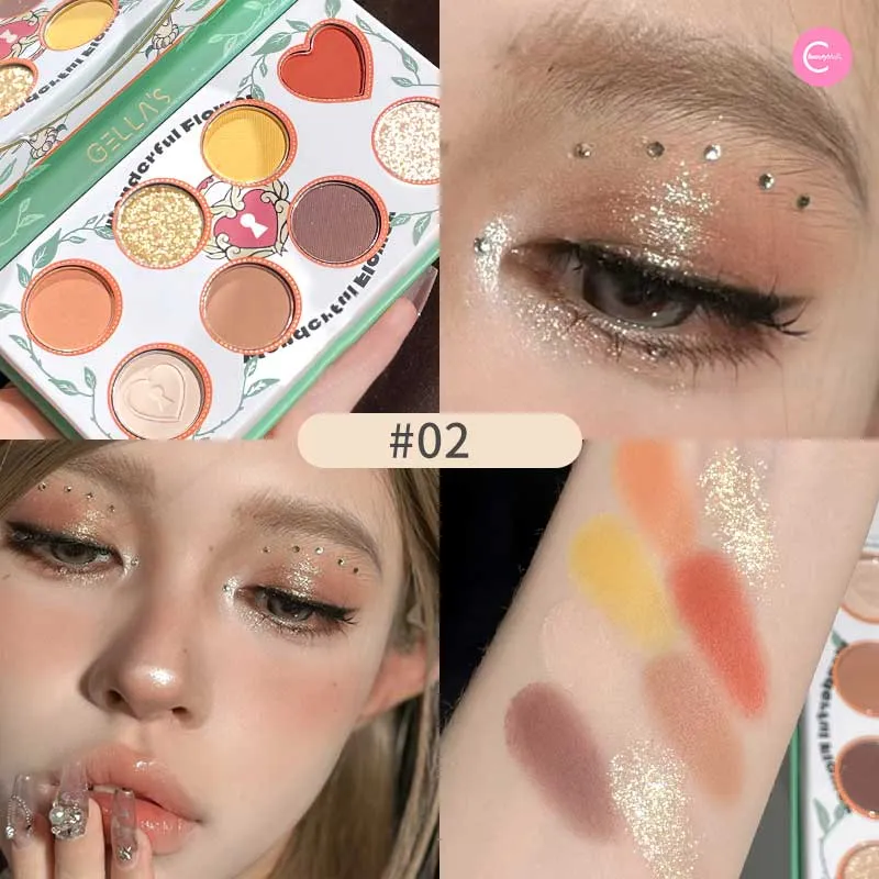 GELLA'S Enchanted Blossom 8-Color Eyeshadow Palette