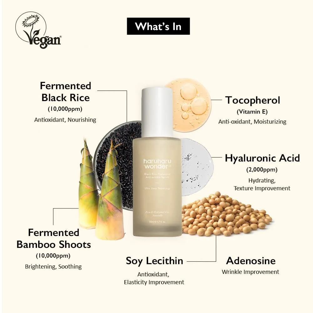 HARUHARU WONDER Black Rice Hyaluronic Anti-wrinkle Serum 50Ml