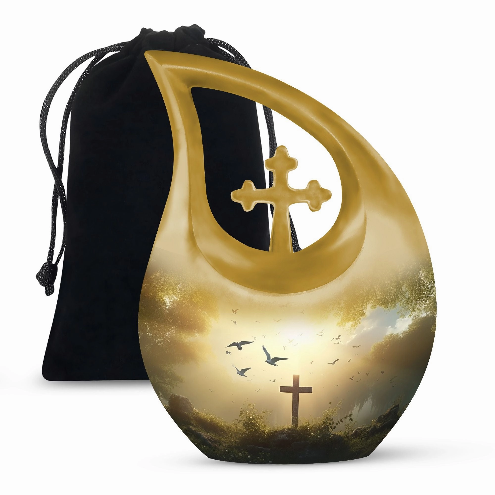 Jesus Christ Memorial A Grand Tribute with Extra Large Urn