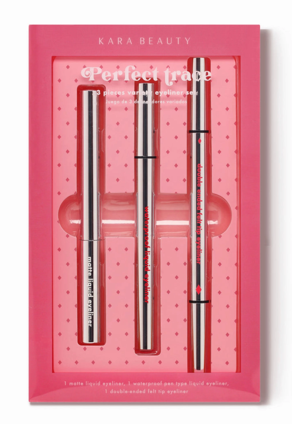 KARA BEAUTY - PERFECT TRACE 3 PIECE EYELINER SET (1SET)