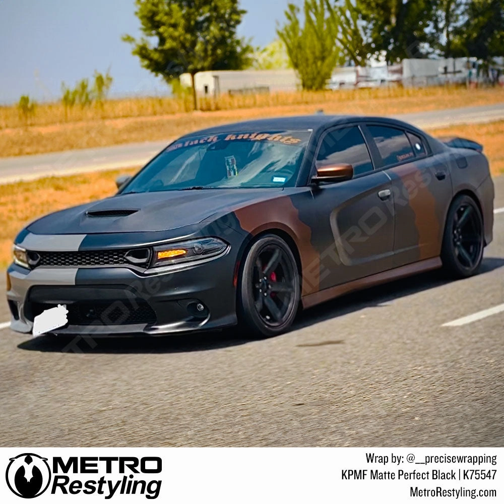 KPMF K75400 Matte Perfect Black Vinyl Wrap | K75547