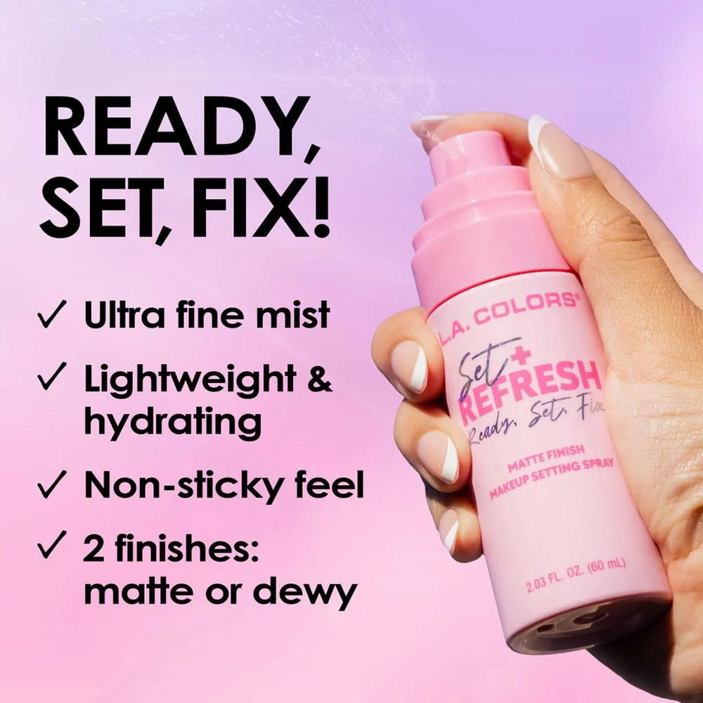 LA Colors Set   Refresh Matte Setting Spray 60ml