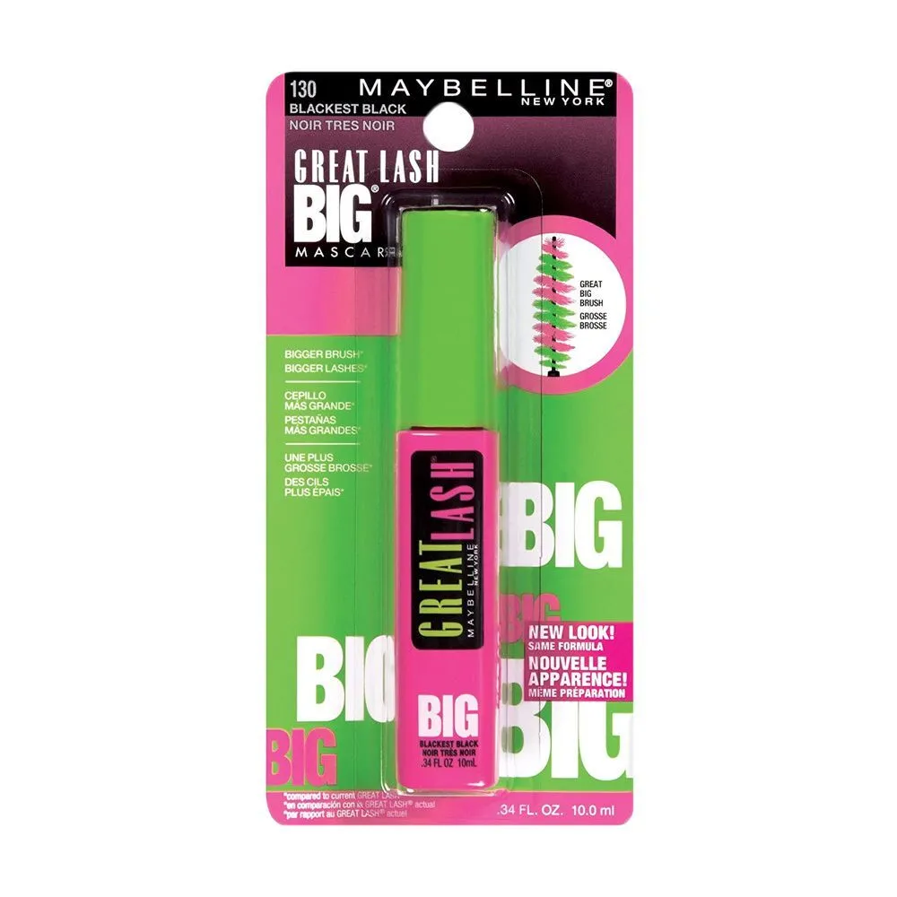 Maybelline Great Lash Big Mascara 130 Blackest Black 10ml