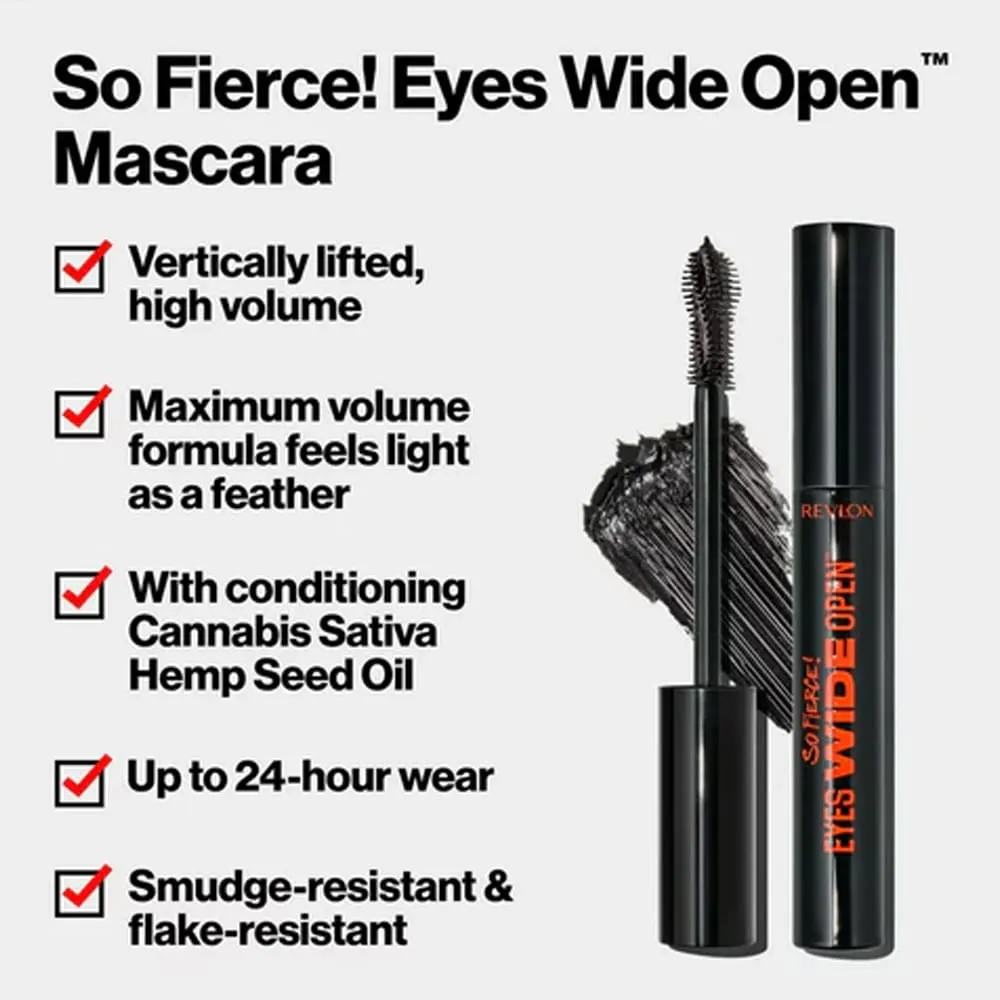 Revlon So Fierce Eyes Wide Open Mascara Waterproof 104 Black