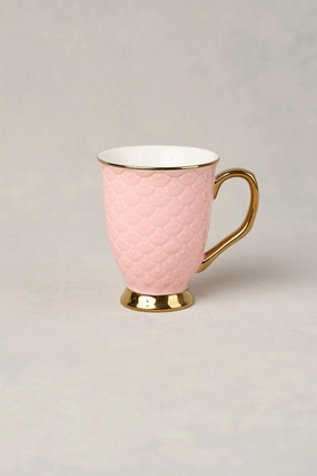 Ripple Blush Footed Mug