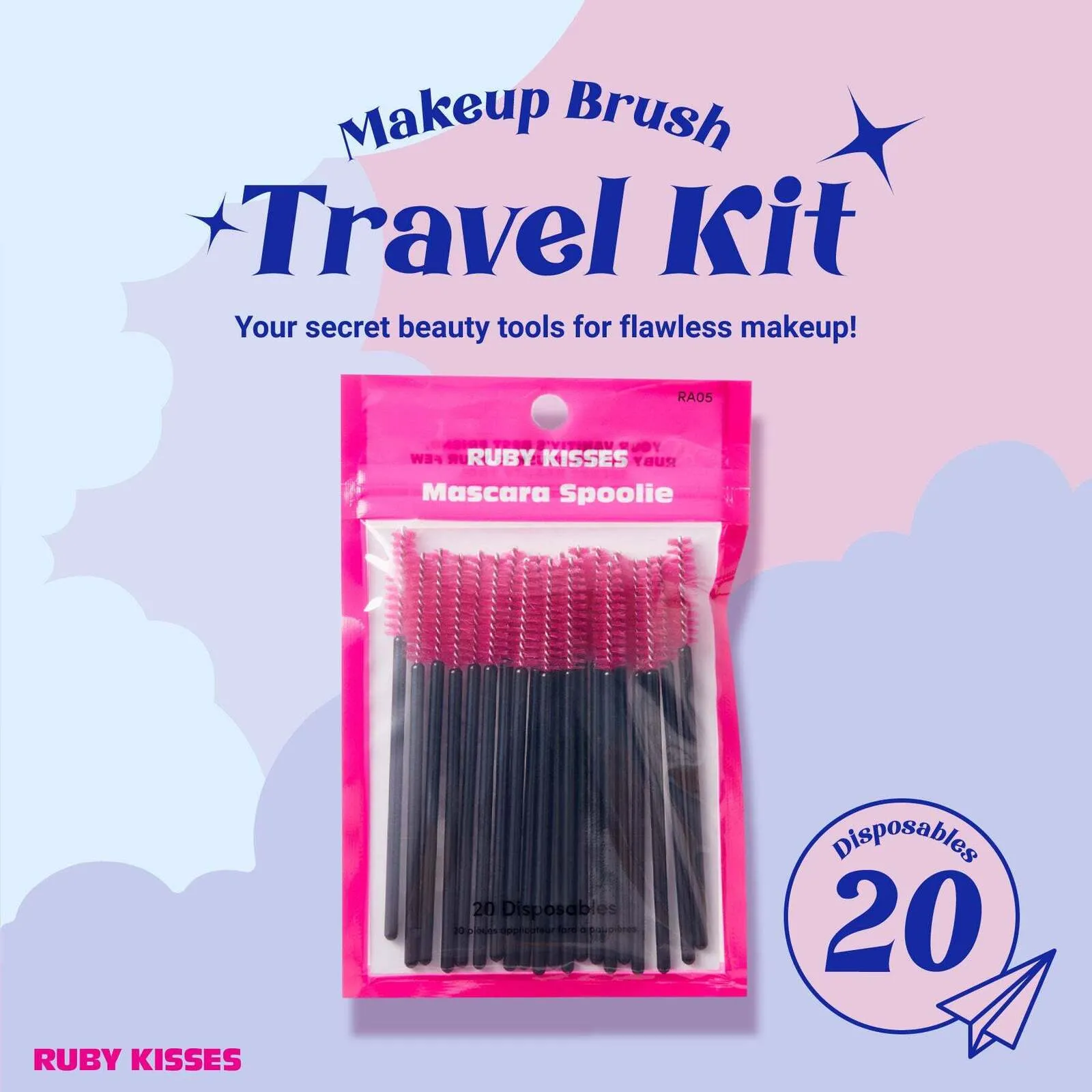 Ruby Kisses Mascara Disposable Spoolie 20ct