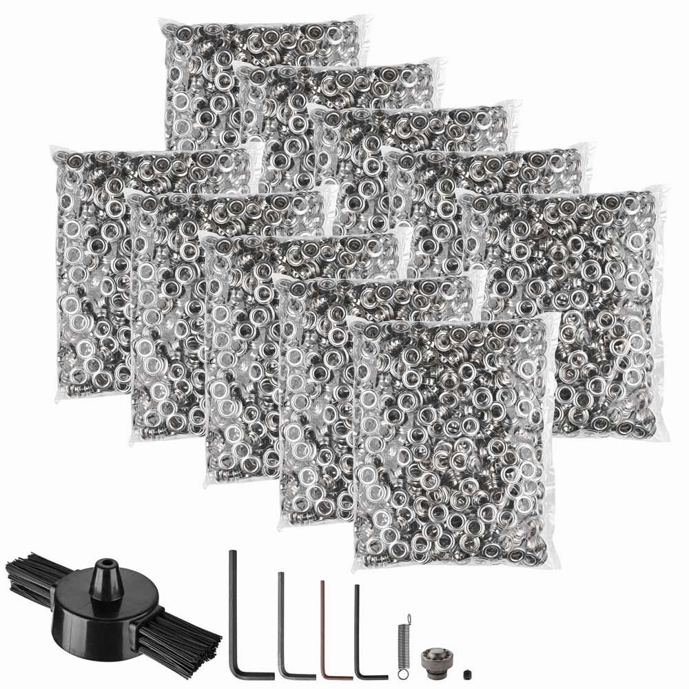 TheLAShop Semi-auto Grommet Machine #2 Eyelet 10000 Grommets Nickel
