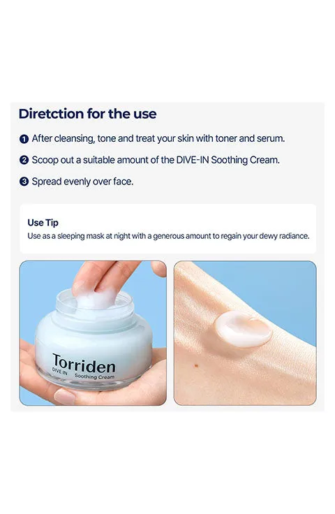 [Torriden] DIVE-IN Hyaluronic Acid Soothing Cream (100mL/3.38fl.oz)